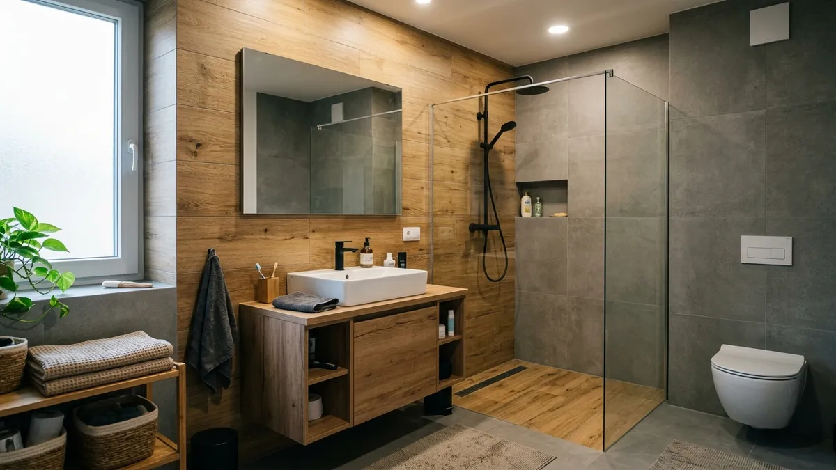 Drewno w łazience – ciepło naturalnego materiału - inspiracje