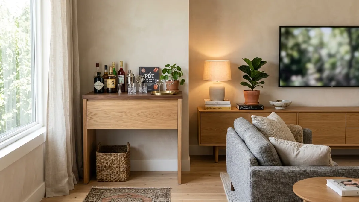 Barek w salonie – strefa rozrywki - detale