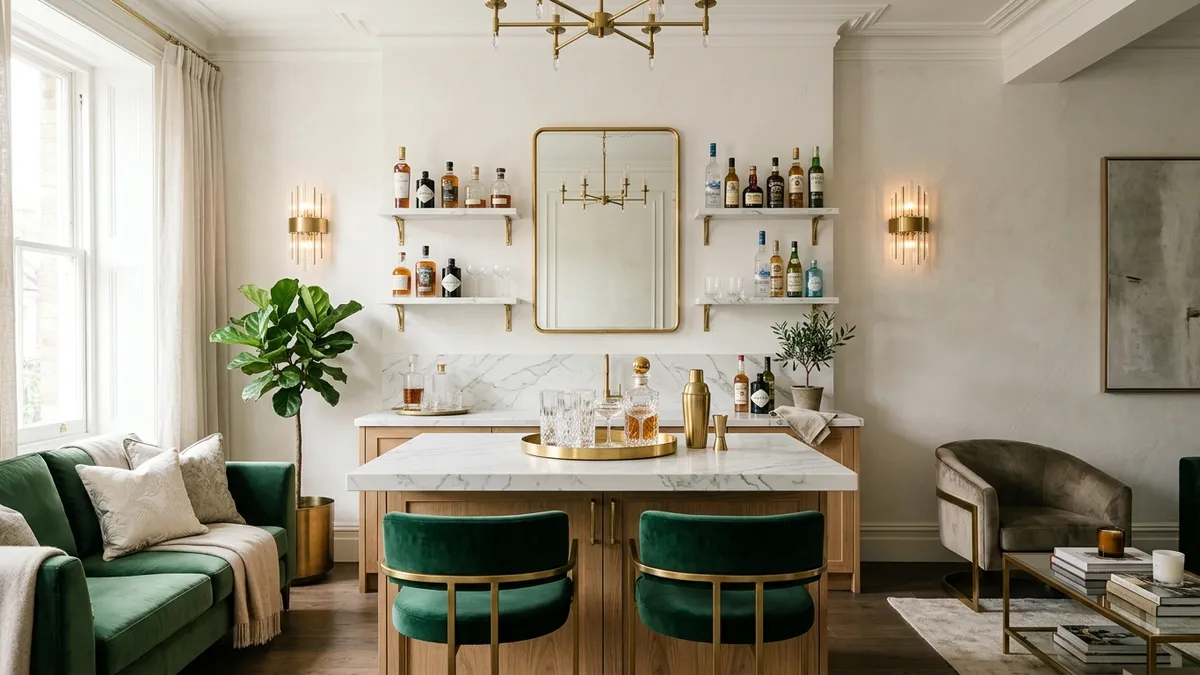 Barek w salonie – strefa rozrywki - inspiracje