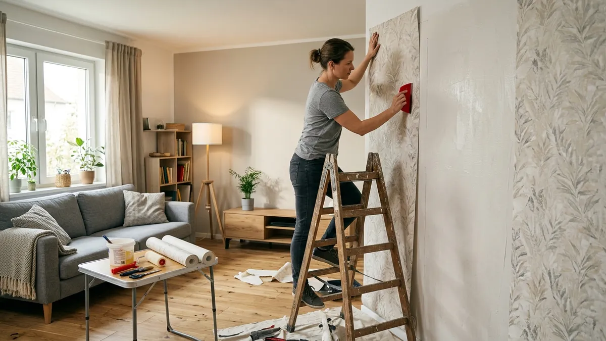 Tapeta w salonie – wzory i kolory - detale