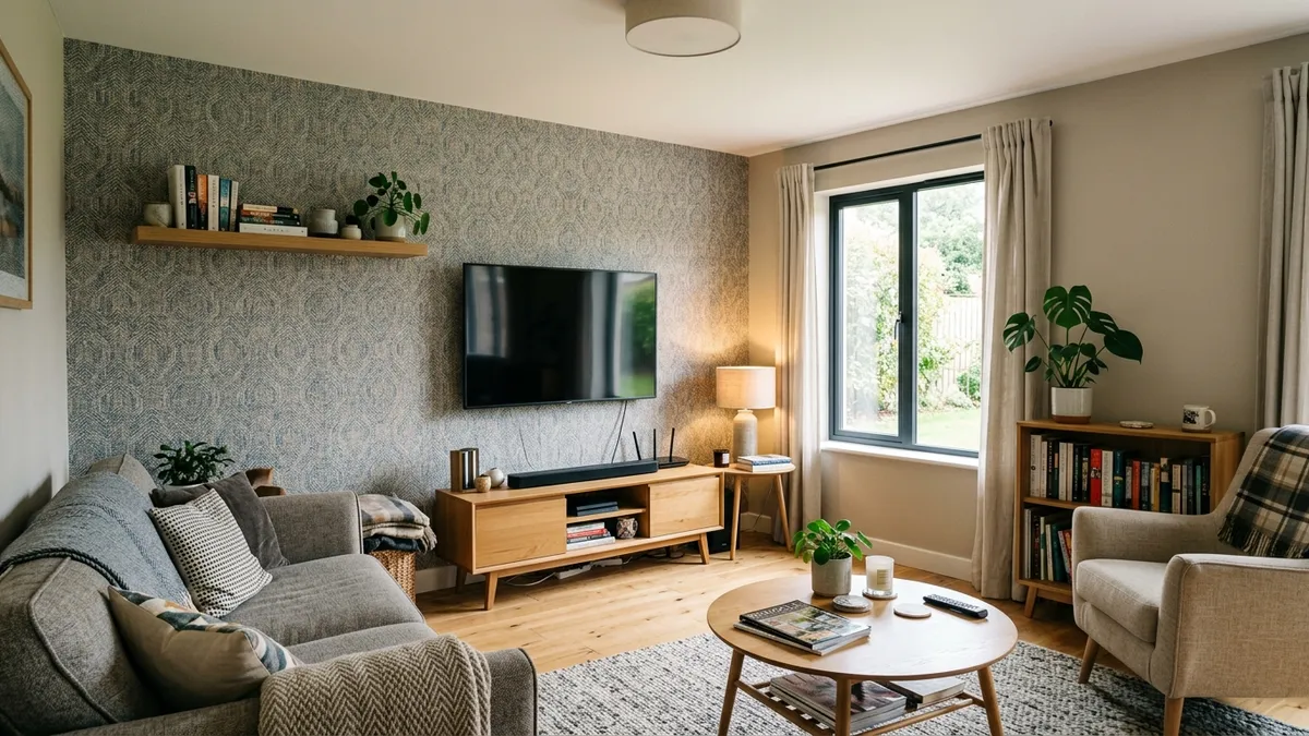 Tapeta w salonie – wzory i kolory - inspiracje